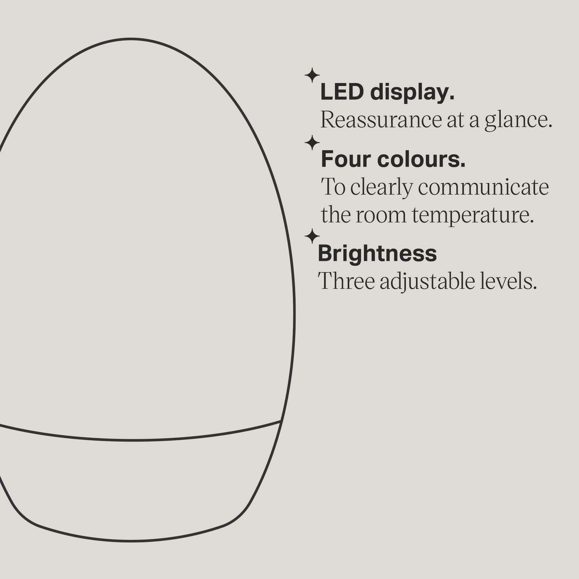 Tommee Tippee Groegg2 Digital Colour-Changing Nursery Thermometer and Nightlight, USB-Powered, Digital Temperature Display thumbnail 4