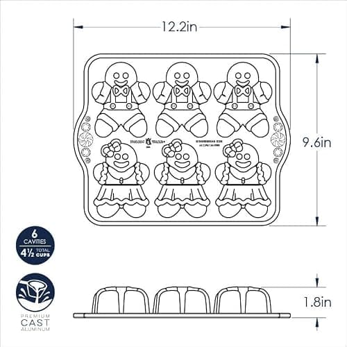 Nordic Ware Gingerbread Kids Cakelet Pan thumbnail 3