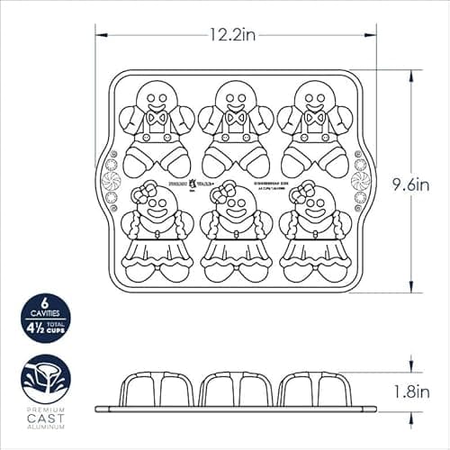 Nordic Ware Gingerbread Kids Cakelet Pan thumbnail 4