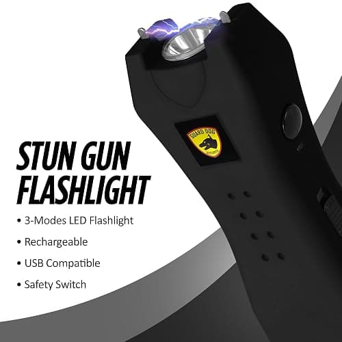 Guard Dog Security Mini Stun Gun Flashlight Rechargeable and Pepper Spray Self Defense Keychain for Women, Stun Gun Flashlight and Pepper Spray Combo, Personal Safety Value Set thumbnail 3