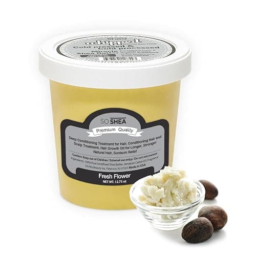Whipped Shea Butter Fresh Flower - Nourishes, Moisturizes & Renews | 100% African Pure Shea Butter | Cold-Pressed & Cold-Processed | No Dyes & Parabens | Vegan | 11.50oz / 326g - Image 1