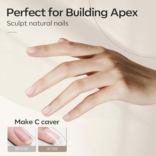 modelones Builder Nail Gel, 7-in-One Clear Builder for Nails, LED Lamp Cured Color Rubber Base Gel Polish Coat Strengthener Thickening Extension Rhinestone Glue in a Bottle for DIY Home Salon Gifts thumbnail 5