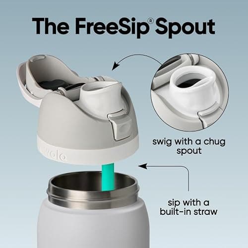 Owala FreeSip Insulated Stainless Steel Water Bottle with Straw, BPA-Free Sports Water Bottle, Great for Travel, 32 Oz, Denim thumbnail 2