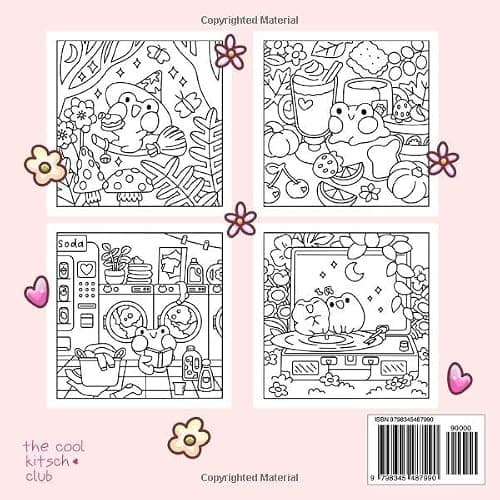 Froggy Days: A Kawaii Frog Coloring Book for Kids and Adults: Adorable Frog Adventures in Relaxing, Cute, and Fun Coloring Pages for All Ages - ... Stress Relief and Creativity (Sweet & Kitsch) thumbnail 2
