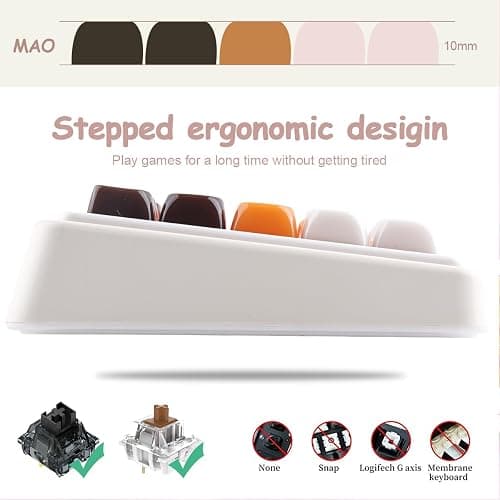 TYRIXKI Ceramic Jade Calico Cat Keycaps, 148 Keys Translucent Orange Jelly Cute Keycaps Mao Profile Creamy Custom Keycap for Cherry Gateron MX Swithes Mechanical Keyboards thumbnail 8