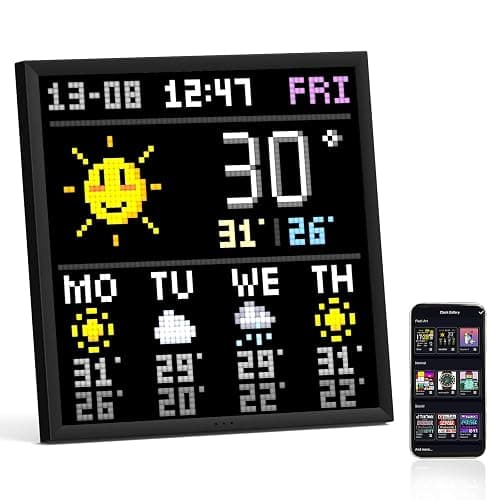 Divoom Pixoo-64 WiFi Pixel Art Display mit einem 64x64 LED Panel, einzigartige Beleuchtungsdekoration mit App-Steuerung - Image 1