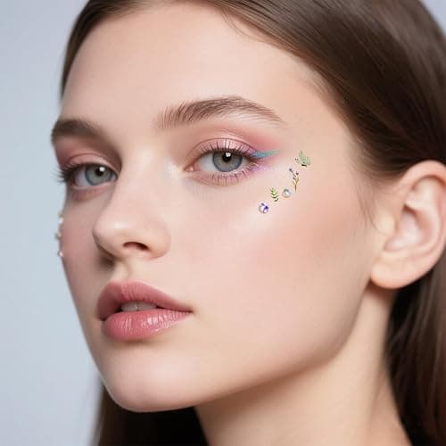 picksweet Flower Nail Stickers for Nail Art Decals Charms,5D Embossed Floral Butterfly and Heart Gem, Self-Adhesive 5 Styles Craft Nail Supplies 2 Sheets with Tweezers Kit for Women Decoration thumbnail 8