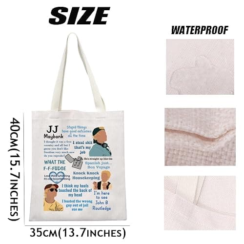 MYSOMY Outer TV Show Inspired Gift JJ Maybank Shoulder Bag OBX Tote Bag Pogue Friends Gift TV Show Fans Gift thumbnail 4