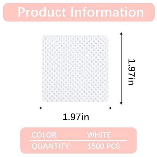 1500 Pcs Lint Free Nail Wipes, White No Lint Nail Wipes for Gel Nails Lint Free Polish Remover Wipe Eyelash Extensions Glue Nails Cleaning Pads Supplies thumbnail 2