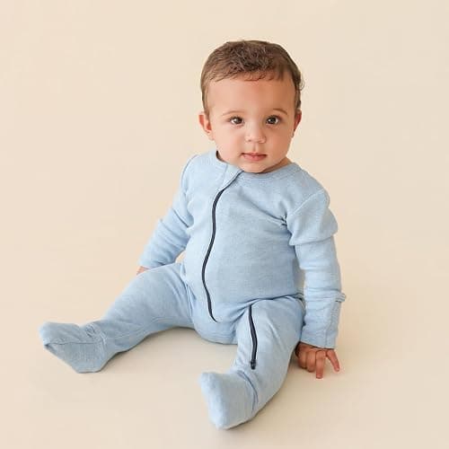 PARADE Organic Snuggle Soft Melange '2-Way' Zipper Romper thumbnail 2