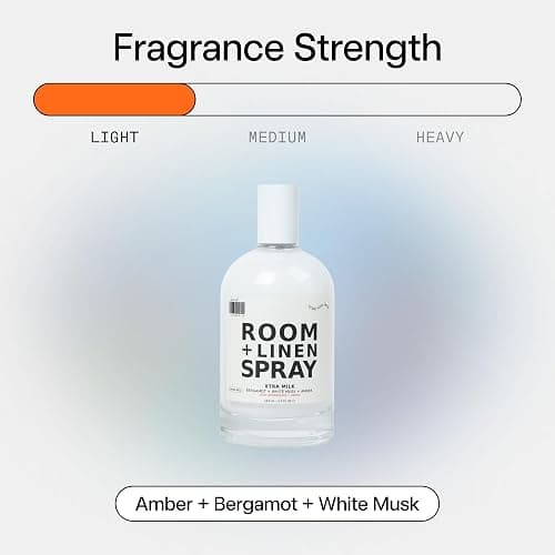 DedCool - Room + Linen Spray, Luxurious Fragrance, Natural Linen Spray for Bedding, Laundry, Fabric Freshener Spray, Clean, Non-Toxic, Infused with Essential Oils (XMILK, 3.5 fl oz | 103 mL), White - Xtra Milk thumbnail 5