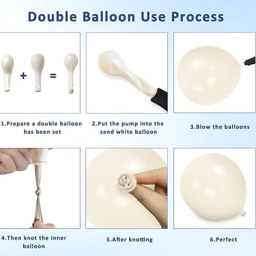 Navy Blue Gold Balloon Arch Kit, Pearl White,129 pcs,Different Size | Double Stuffed Latex Balloons for Celebration Birthday Wedding Party Decorations thumbnail 4