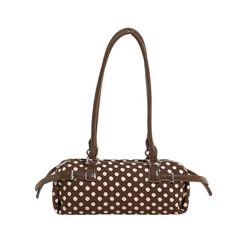 Large Capacity Canvas Polka Dot Handbag for Women, Stylish Versatile Underarm Bag - Image 1