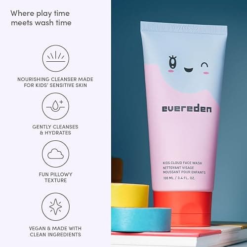 Evereden Kids Cloud Face Wash: Tropical Sorbet, 3.4 fl oz | Creamy & Fun Skin Care for Kids | Easy-to-Use Face Wash | Non-toxic Skin Care for Sensitive Skin thumbnail 3