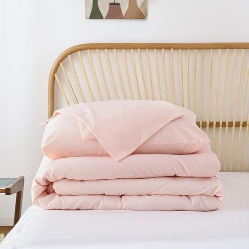 ROSGONIA Comforter Full Size for Girls Boys Teens Blush, 3pcs(1 Boho Pink Comforter & 2 Pillowcases) Lightweight Dorm Bedding Soft All Season Bed Set thumbnail 8