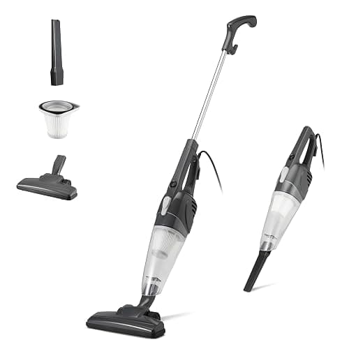 Amazon Basics 2-in-1 Corded Stick Vacuum Cleaner, Converts to Handheld, Lightweight (3.9 LBS), with Washable Filter, Crevice Tools, 0.5L Dust Cup, Self-Standing, 19.7-Ft Cord, 300W, Black - Image 1