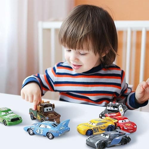 7PCS Car Toys 2 3 Cruz Sheriff The King Jackson Car Diecast Toy Set for Kids Boys thumbnail 5