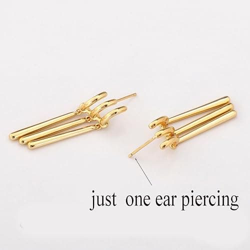 Zoro Earrings for Women Men One Piece Cosplay Figure Earrings Gold Chunky Dangle Earrings Just One Ear Piercing Triple Earrings Anime Lovers Costumes Jewelry Accessories thumbnail 3