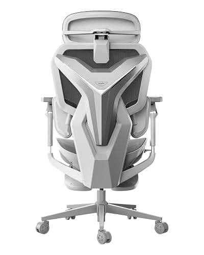 AutoFull G7 Ergonomic Gaming Chair Office Chair, 3-Zone Dynamic Lumbar Support, 360° Armrests, CloudTech Mesh, 140° Recline, Footrest, Detachable Back Armor, Desk Chair for Office & Gaming, White - Image 1