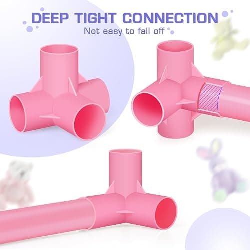 Trycooling Stuffed Animal Storage Zoo Stuffed Animal Holder Space Save Vertical Stuffed Animals Storage PVC with Elastic Band and Net for Playroom Bedroom Nursery (Pink 1) thumbnail 4