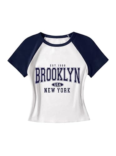 Ecolala Girls Shirts Crew Neck Contrast Raglan Short Sleeve Bow Graphic Tees Cotton Casual Cute Summer Tops - Image 1