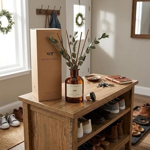 WEALD TRIBE Flower Reed Diffuser Set Eucalyptus & Lavender Scent for Room Bathroom Accessories Shelf Decor & Air Fresheners, Sticks Defusers with 4.0 fl oz Essential Oils, Home Fragrance Office Gift thumbnail 2