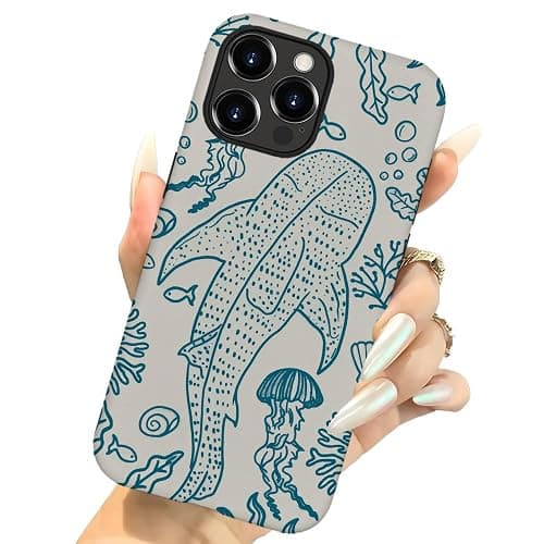 Generic Case for iPhone 15 Pro - [Drop Protection Phone Cover] - Hybrid Case for Girl Women - Shark Whale Coral Reef - Shark Whale Coral Reef - iPhone 15 Pro thumbnail 4
