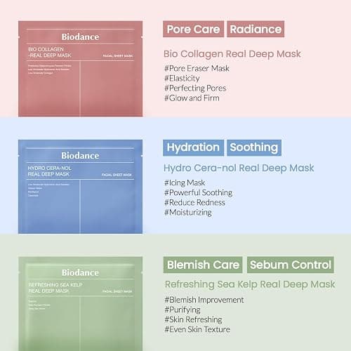 BIODANCE Bio-Collagen Real Deep Mask, Hydrating Overnight Hydrogel Mask, Pore Minimizing, Elasticity Improvement, 34g x4ea - 4 Count (Pack of 1) - Collagen thumbnail 11
