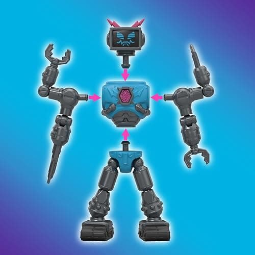 MrBeast Lab Hybrids Multi Pack, Reveal Different Hybrid Parts to Create 2 Mix & Match Action Figures, Plus Parts of The Golden Panther Dragon, Fuse Beast Combinations, Lab-Bot vs GID Skeleton thumbnail 5