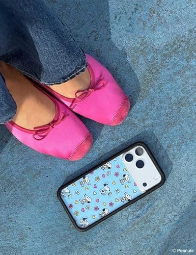 Wildflower Cases - Compatible with iPhone 13/14 | Protective Bumper, 6.5ft Drop Test Certified, Women Owned Small Business | Snoopy Blue Yellow Heart Flower Trendy | Mad Happy x Peanuts thumbnail 5