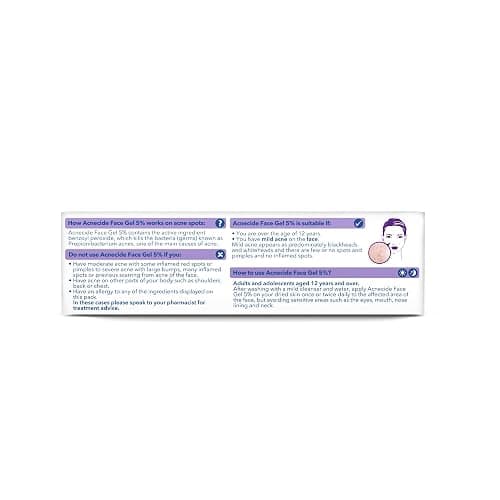 Acnecide Face Gel 5% Benzoyl Peroxide Acne Treatment for Spot Prone Skin 15g thumbnail 9