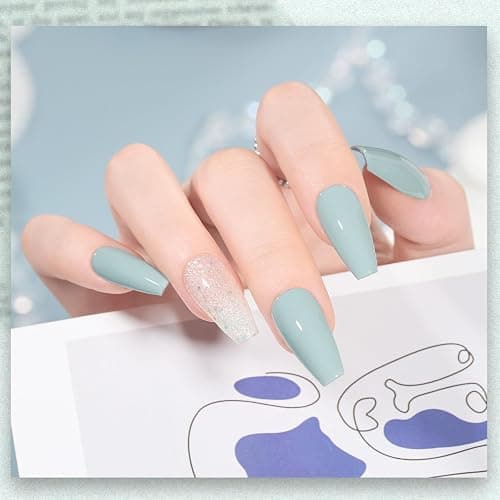 GAOY Blue Gel Nail Polish, 16ml Soak Off Gel Polish, UV Light Cure for Nail Art DIY Manicure at Home, 2001 Cadet Blue thumbnail 3