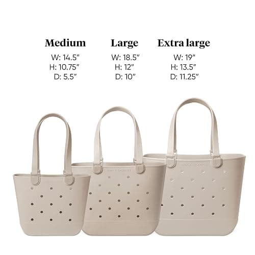 Simple Modern Large Beach Bag | Waterproof Getaway Rubber Tote with Zipper Pocket for Travel, Pool, Boat, Groceries, Sports | Blush thumbnail 6