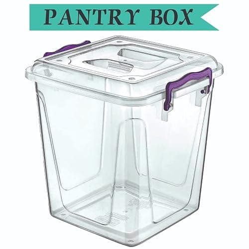 40L/20L/13L/11L/10L/8.5L/6.5L/5L/3.8L Clear Kitchen Pantry Storage Container Fridge Freezer Dishwasher Microwave Safe Food Storage Box Organizer Meal Carrier (40 Litre) thumbnail 3