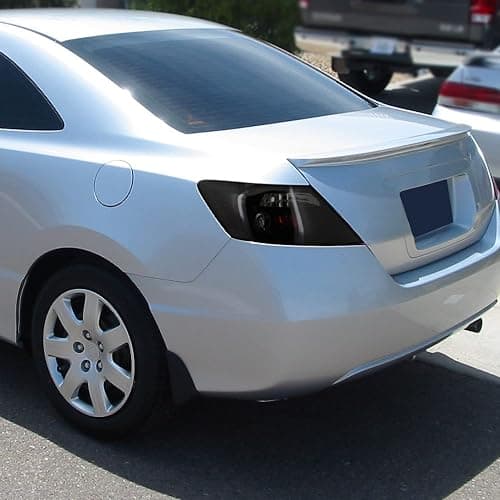 SPEC-D TUNING Black Smoke Tail Lights Compatible with 2006-2011 Honda Civic Coupe 2 Door, Left + Right Pair Assembly thumbnail 2