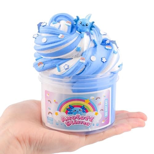 Axolotl Butter Slime Party Favors, Fun Blue Slime Add Ins, Super Soft, Stretchy, Non-Sticky, Scented Slime Kit for Kids, DIY Stress Relief Toy, Birthday Gifts for Boys & Girls, Classroom Rewards thumbnail 5