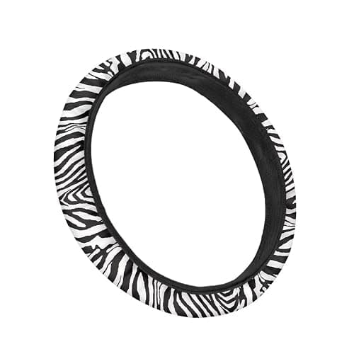 FUIALDOLG Zebra Print Car Steering Wheel Covers Non-Slip Universal 14 to 15 inch Fit Almost Cars Steering Wheel Cover Elastic Protection Sweat Absorption Automotive Decor thumbnail 3
