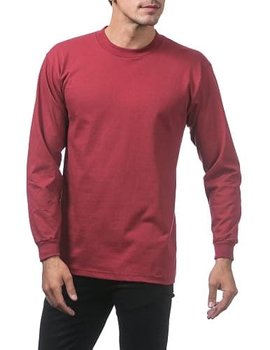 Pro Club Men's Heavyweight Cotton Long Sleeve Crew Neck T-Shirt thumbnail 5