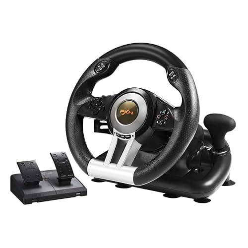 PXN V3 Pro Gaming Steering Wheel with Pedals | Dual Motor Vibration Feedback, Beginner Sim Racing Wheel for PC, PS4, Xbox Series S, Xbox Series X, Xbox One and Switch thumbnail 4