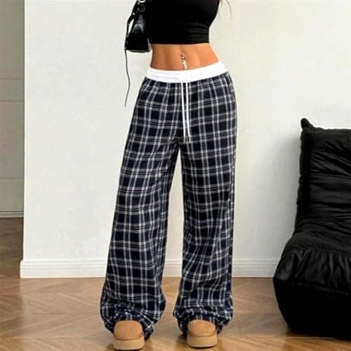 Plaid Goth Alt Pants Baggy Pants for Women Alt Clothing Alternative Clothing thumbnail 4