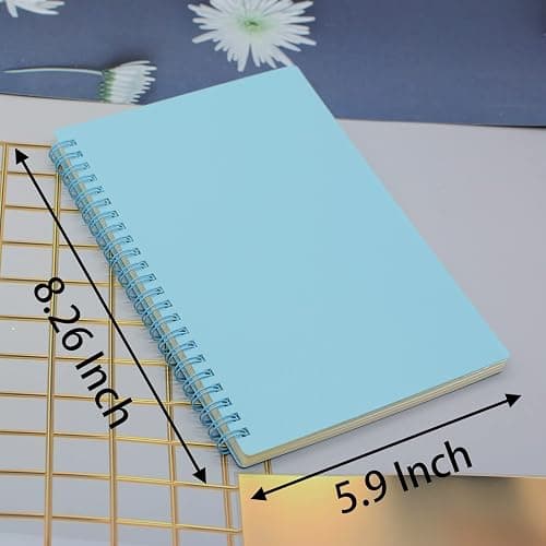 Yansanido Spiral Notebook, 4 Pcs 8.3 Inch x 5.9 Inch A5 Thick Plastic Hardcover 7mm College Ruled 4 Color 80 Sheets -160 Pages Journals for Study and Notes (4) thumbnail 3