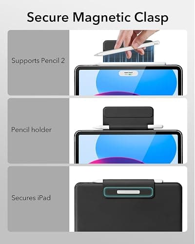 ESR iPad 11th(A16, 2025)/10th Gen Case with Keyboard, Magic Keyboard for iPad 10.9", Case with Floating Cantilever Stand, Springy Backlit Keys, Multi-Touch Trackpad, Black thumbnail 7