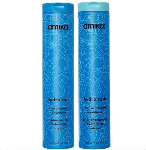 Amika Hydro Rush Intense Moisture Shampoo and Conditioner Duo 257ml Each - Image 1