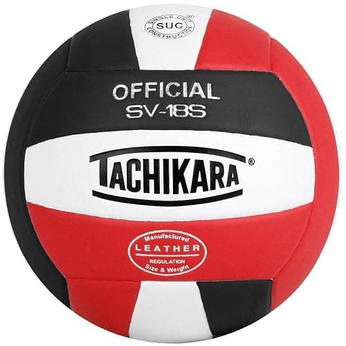 Tachikara Institutional Quality Composite Leather Volleyball, Royal-White - Image 1