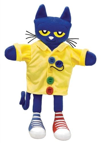 MerryMakers Pete the Cat and His Four Groovy Buttons Hand Puppet, 14.5-Inch - Image 1