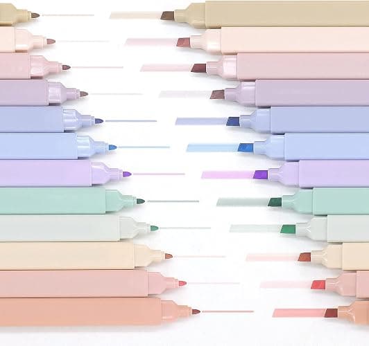Dacono 12 Bible Highlighters, Aesthetic Highlighter, Pastel Highlighters Assorted Colors, Bible Highlighter and Pens No Bleed, Bi-ble Study Supplies, Aesthetic School Supplies - Image 1
