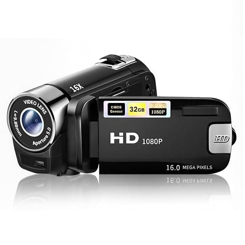 Diyeeni 1080P Digital Camera for Photography, 16MP Vlogging Camera 16X Digital Zoom Digital Camera with 2.4in 360° Flip Screen, Compact Travel Camera for Teens Adult Beginner Kids (Black) - Image 1