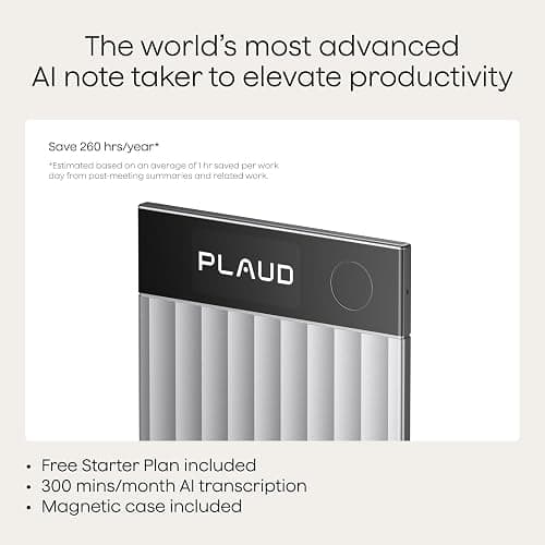 Plaud Note Pro AI Voice Recorder, Transcribe & Summarize with AI, App Control, Note Taker for Meetings & Calls, Supports 112 Languages, Ultra-Slim w/InstantView Display, Case Included, Silver thumbnail 10