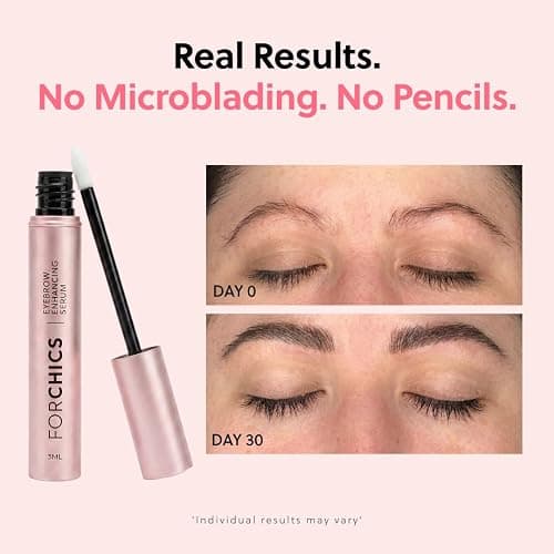 ForChics Eyebrow Serum – Sparse to Full Brows in 2 Weeks – Prostaglandin-Free and Hormone-Free Formula – Peptides + Biotin + Natural Extracts – Vegan and Cruelty-Free – 3ml thumbnail 2