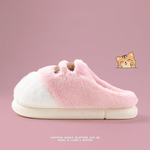 Plush cat paw slippers，non-slip soles, cozy and cute slippers thumbnail 7